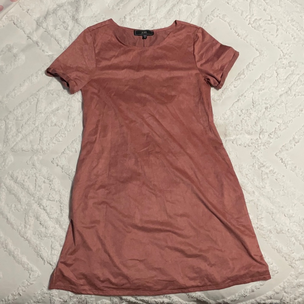 Sueded Shift Dress